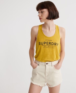 Superdry Desert Linen Női Mellény Sárga | BRMVZ0934